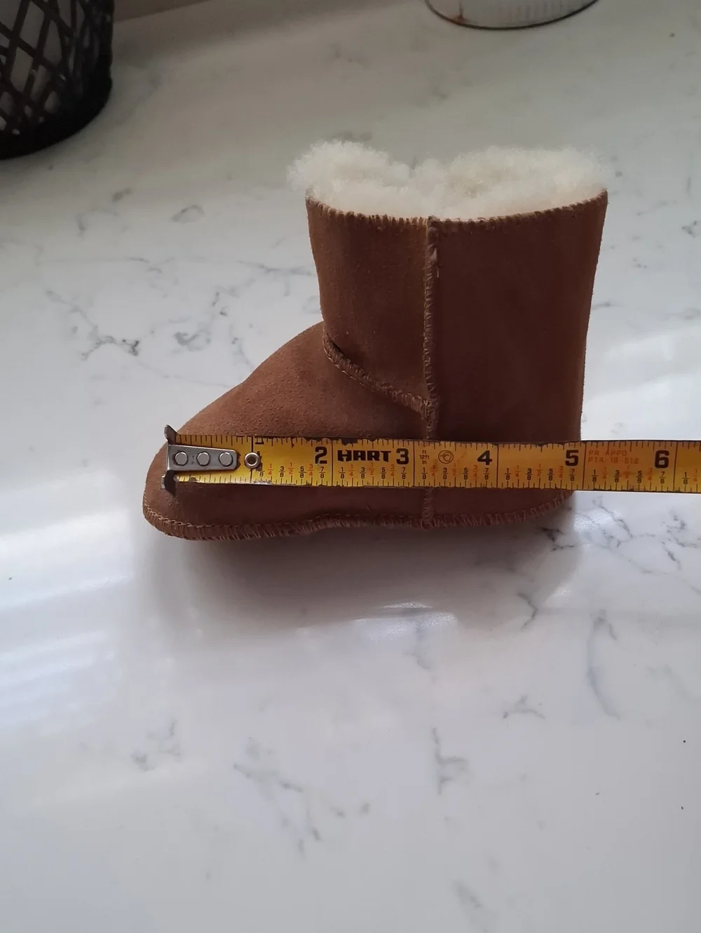 UGG Brown Shearling-Lined Baby Booties